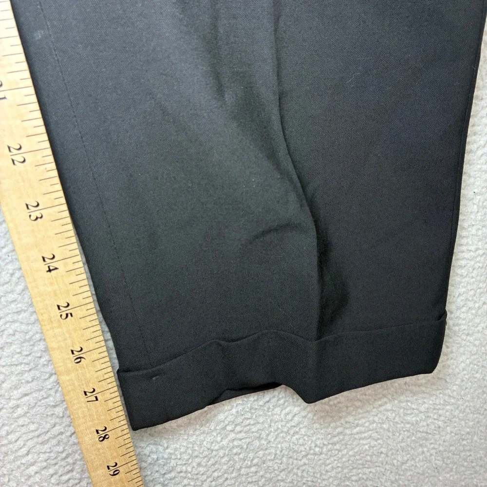 Vintage Polo Ralph Lauren Pleated Dress Pants Men 34x28 Black Cuffed Trousers